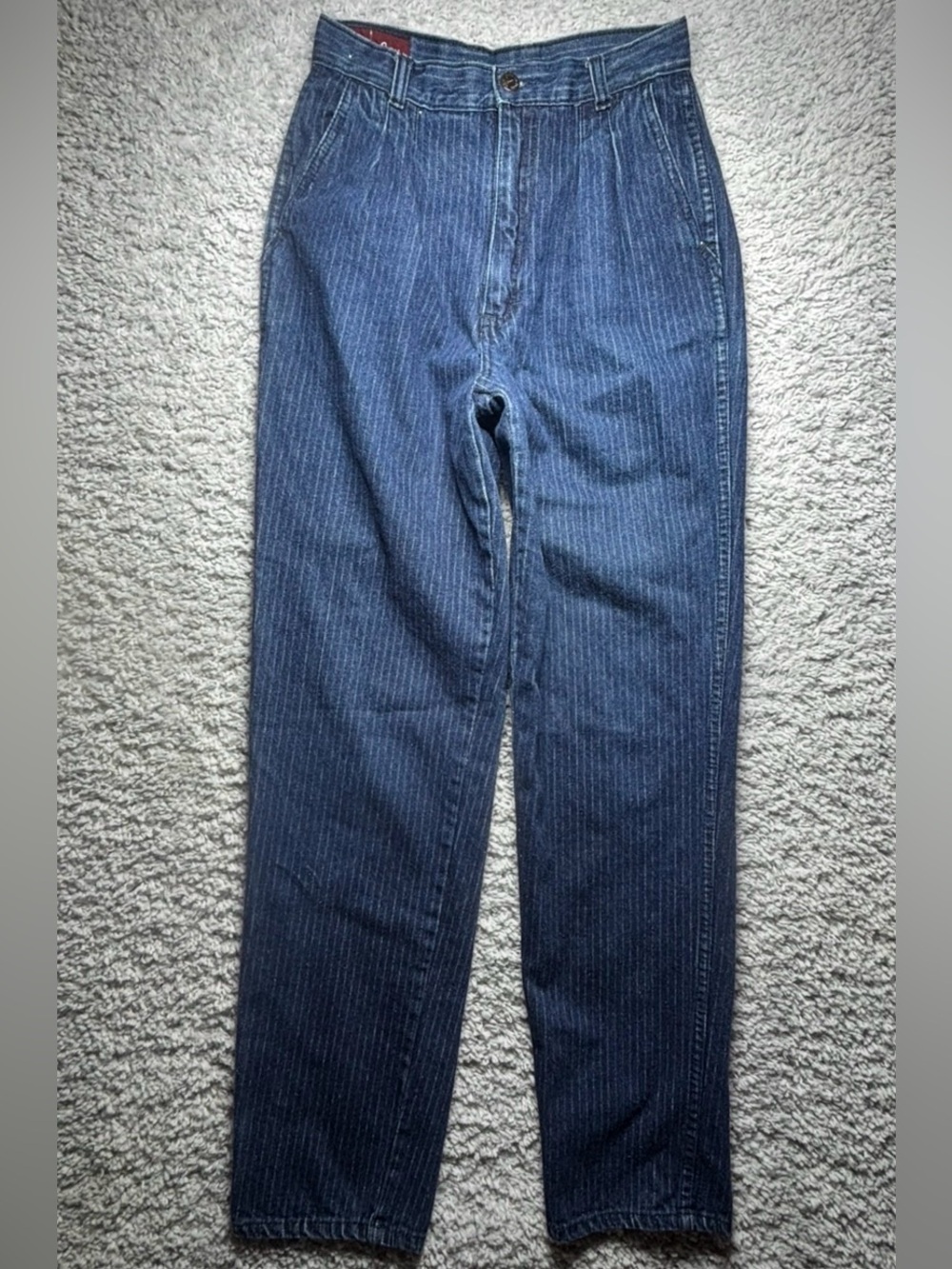 VINTAGE JEAN DE PAREE Jeans Womens 9 10 OG Mom Jean Retro 80s Pinstripe High